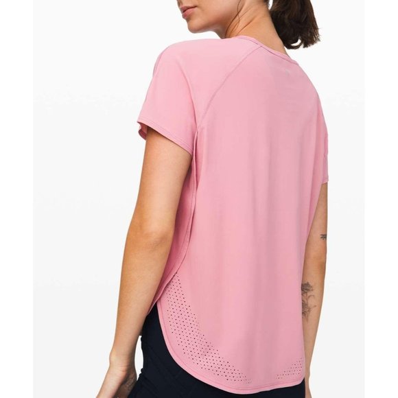 lululemon athletica Tops - Lululemon Strong Rays Short Sleeve Pink Taupe